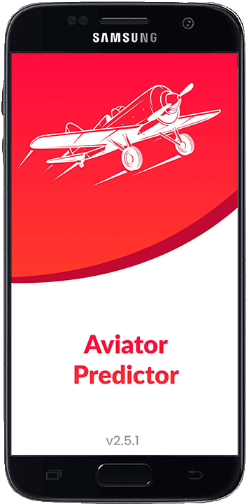 Official startup splash screen of the Aviator Predictor application displaying the logo icon and software version v2.5.1
